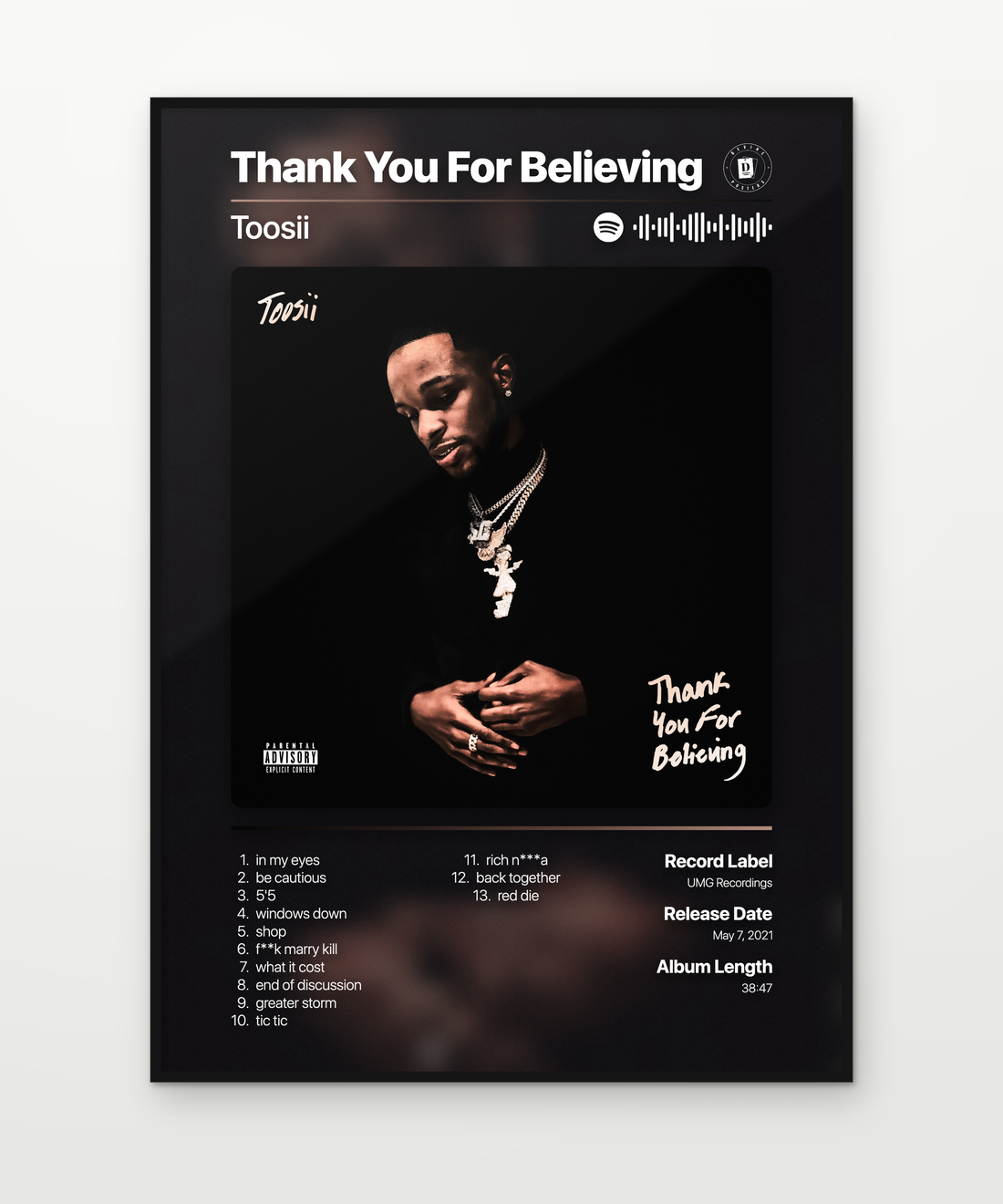 Toosii Thank You For Believing