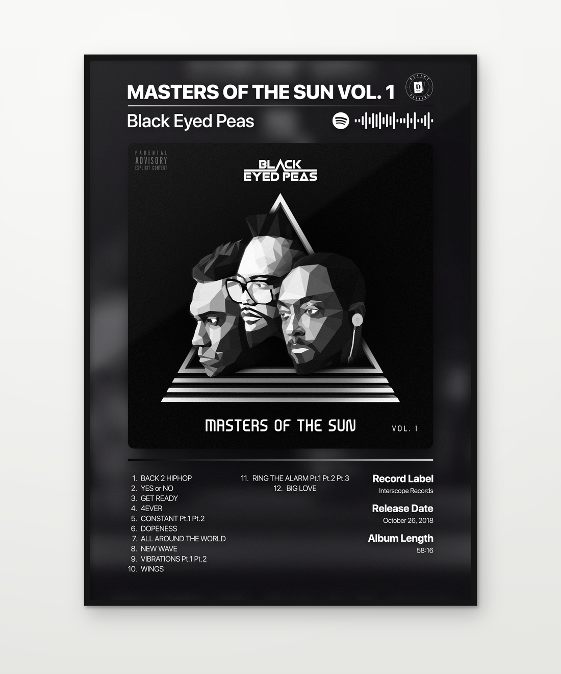 Black Eyed Peas MASTERS OF THE SUN VOL 1