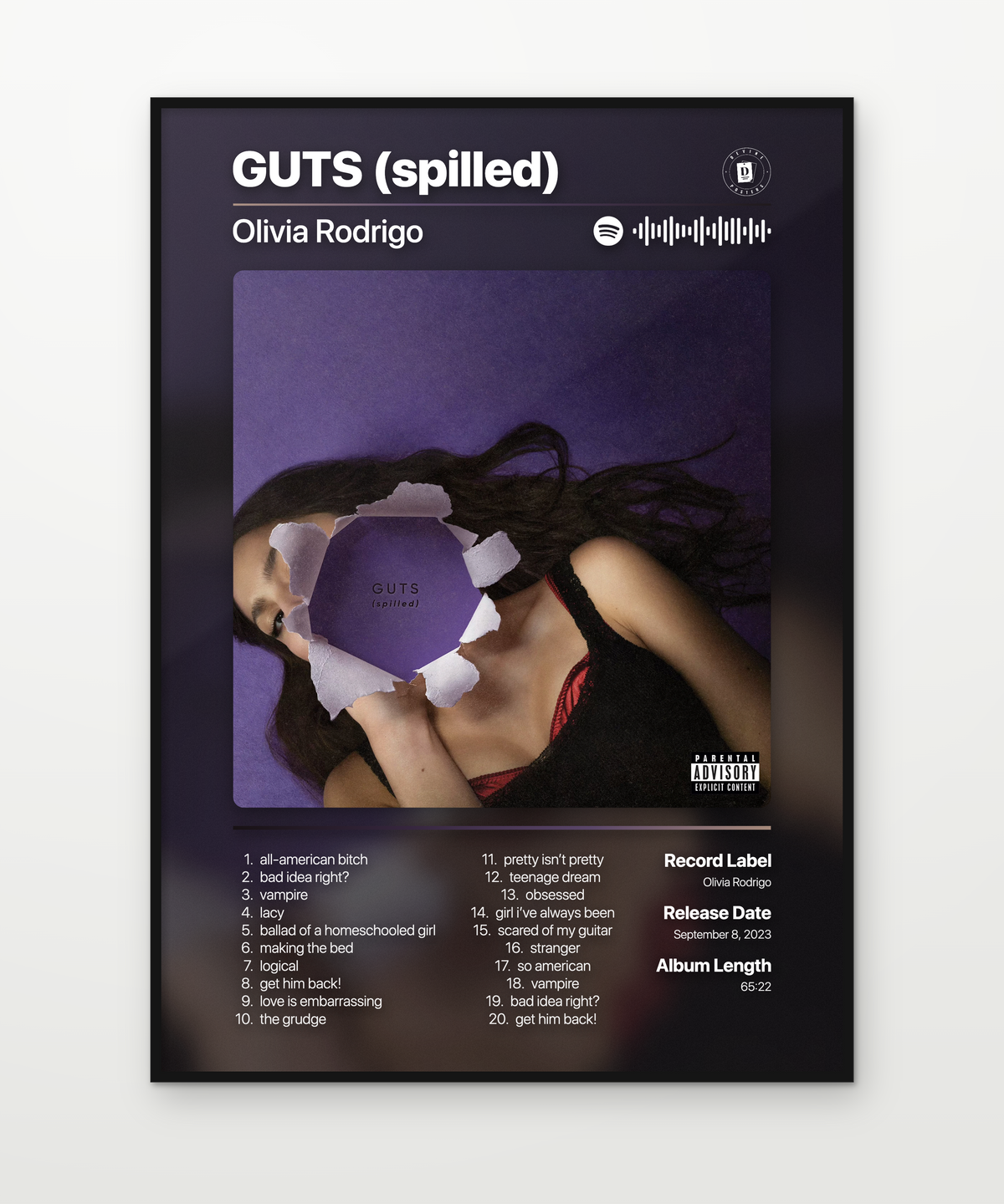 Olivia Rodrigo GUTS spilled