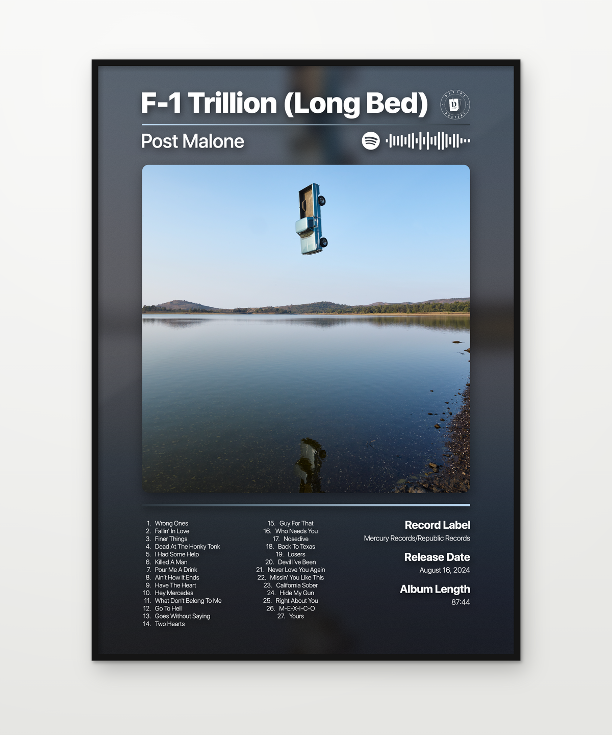 Post Malone F-1 Trillion Long Bed