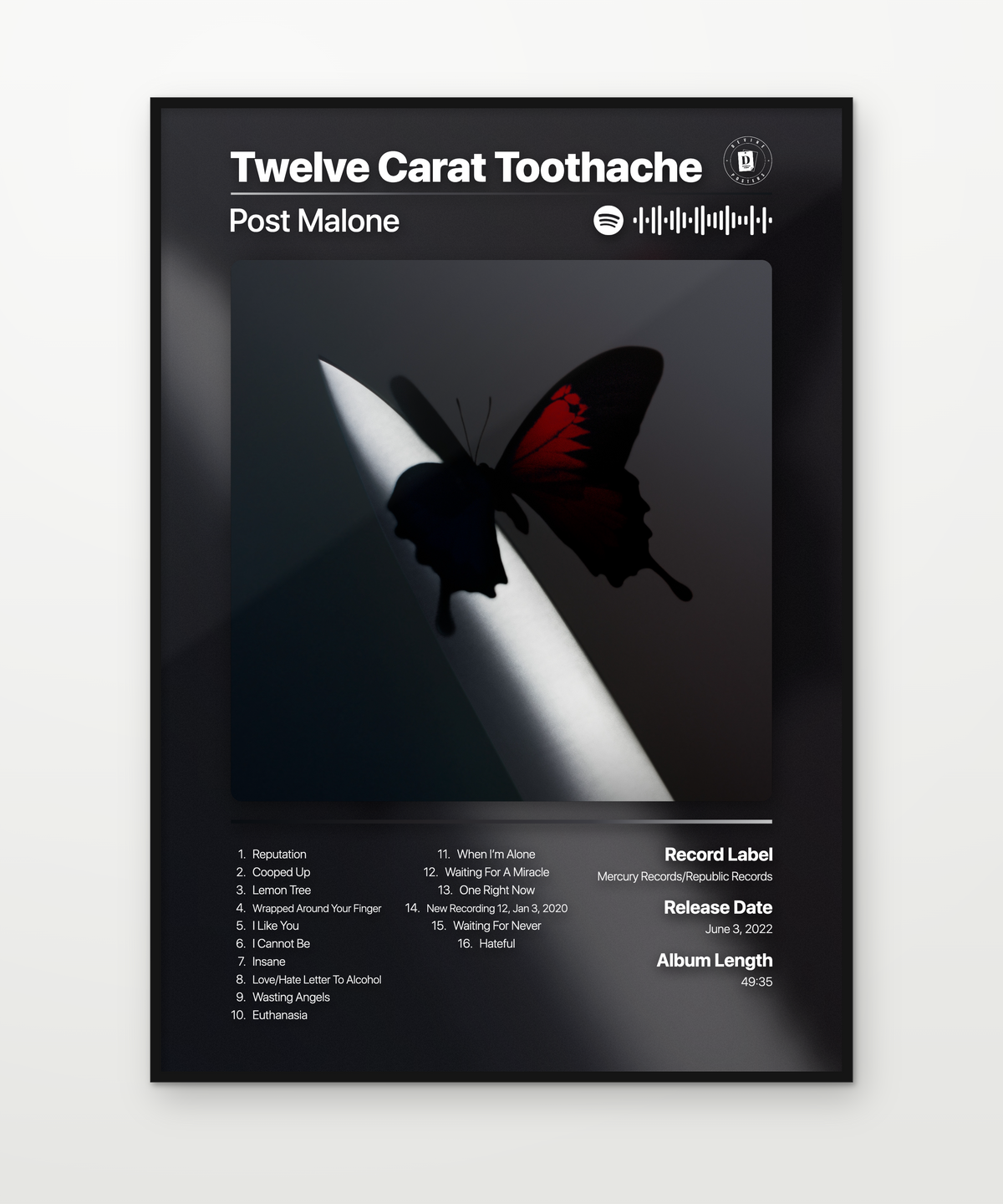 Post Malone Twelve Carat Toothache 2022