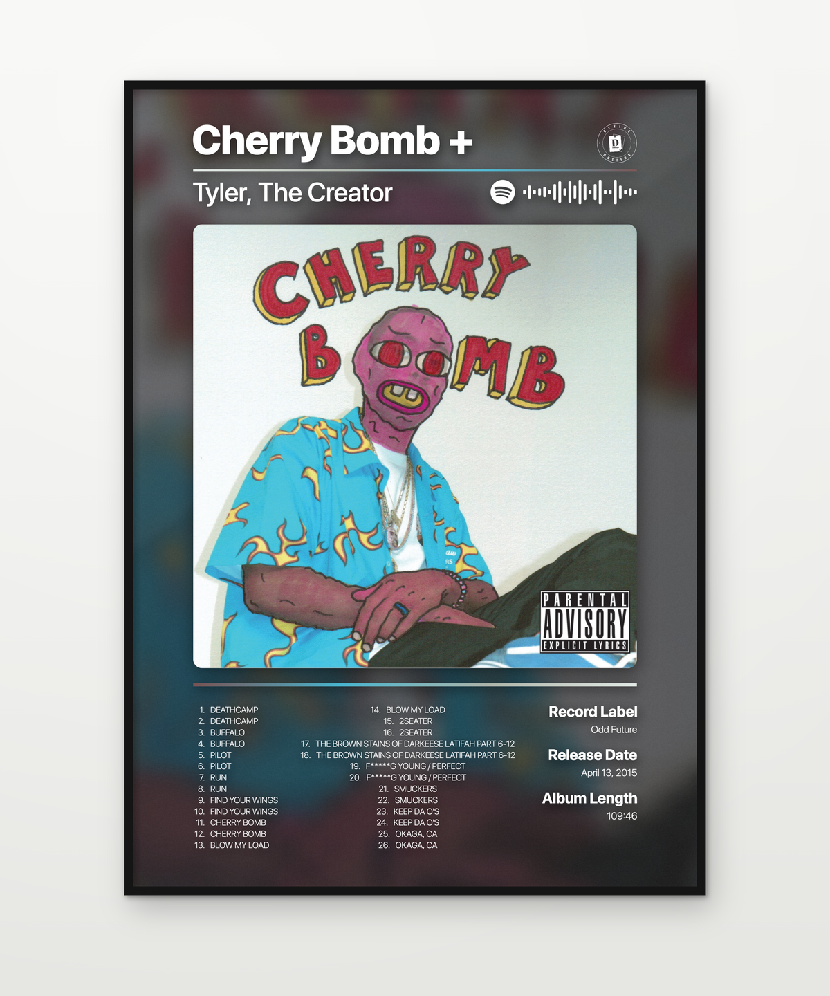 Tyler The Creator Cherry Bomb 2015