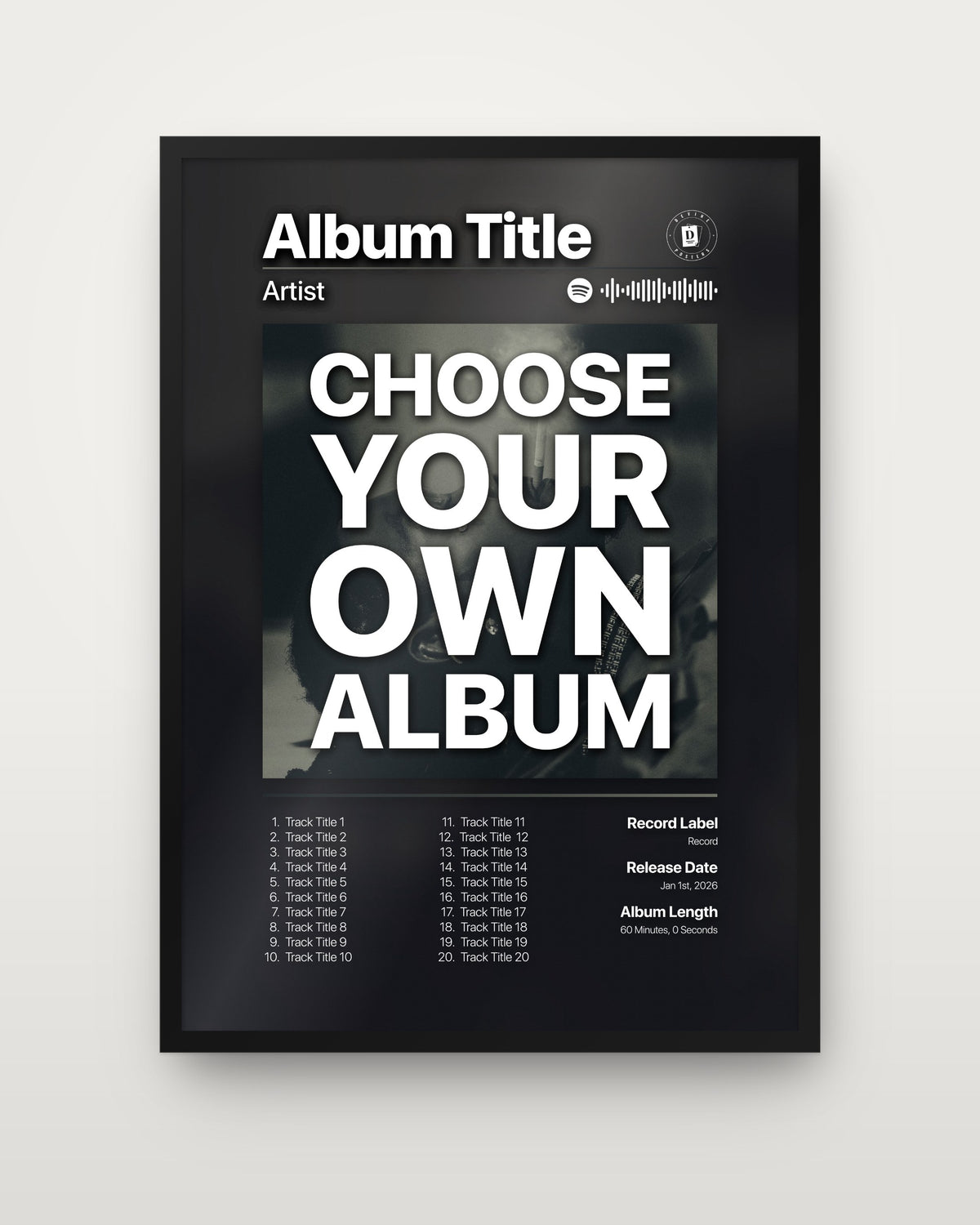 Choose Your Own Album poster mockup