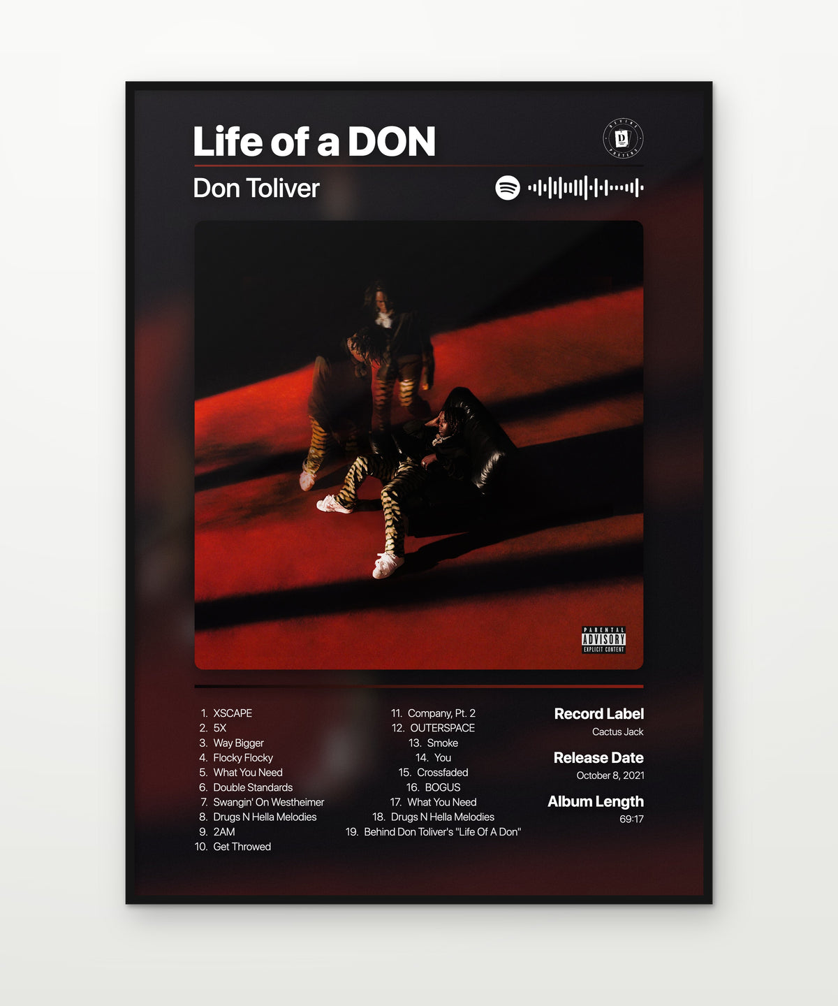 Don Toliver Life of a DON album poster mockup