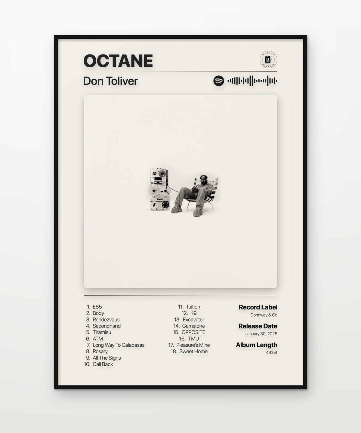 Don Toliver Octane (Alternate) album poster mockup