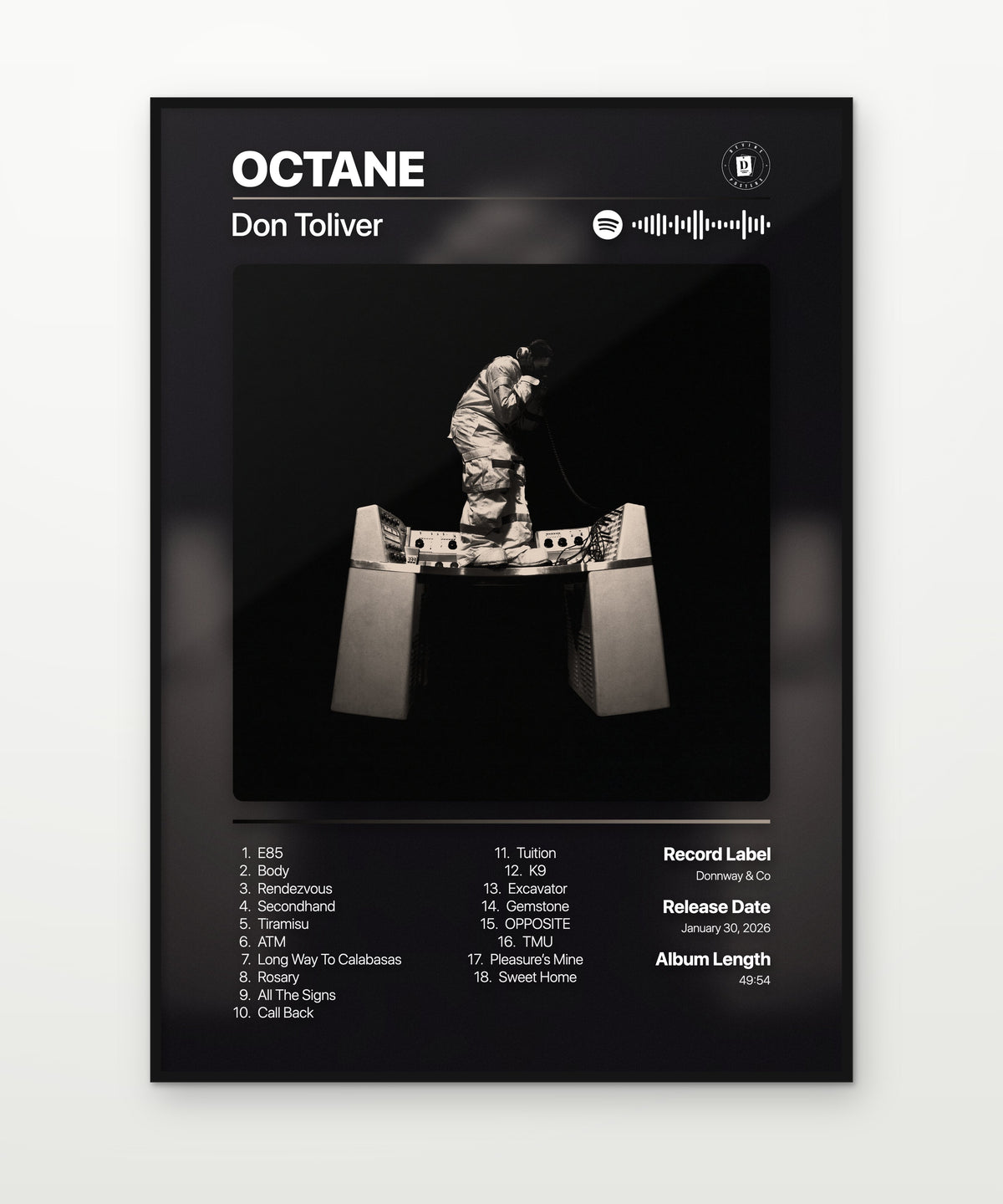 Don Toliver Octane album poster mockup