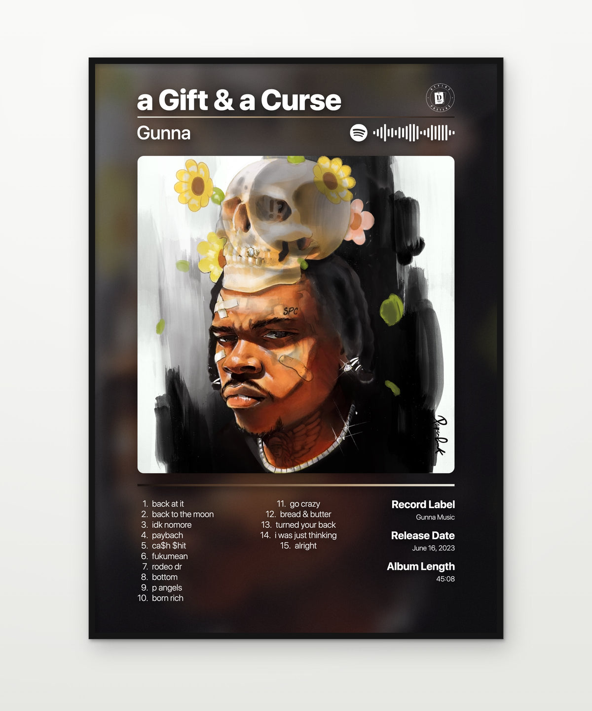 Gunna a Gift & a Curse album poster mockup