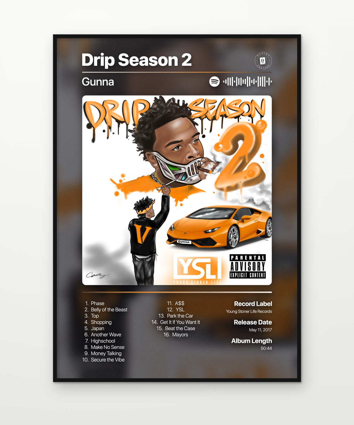Gunna Drip Season 2 album poster mockup