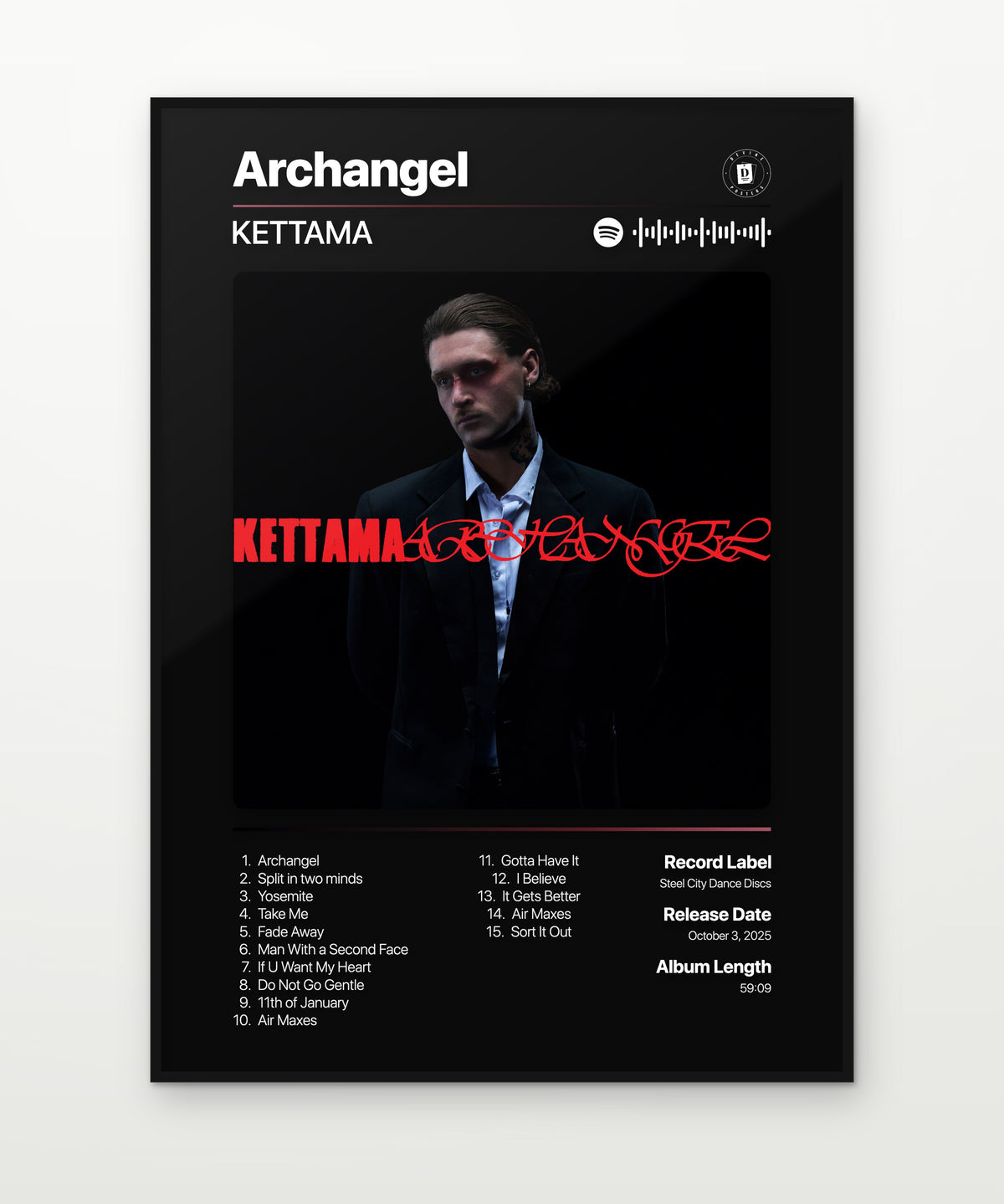 KETTAMA Archangel album poster mockup