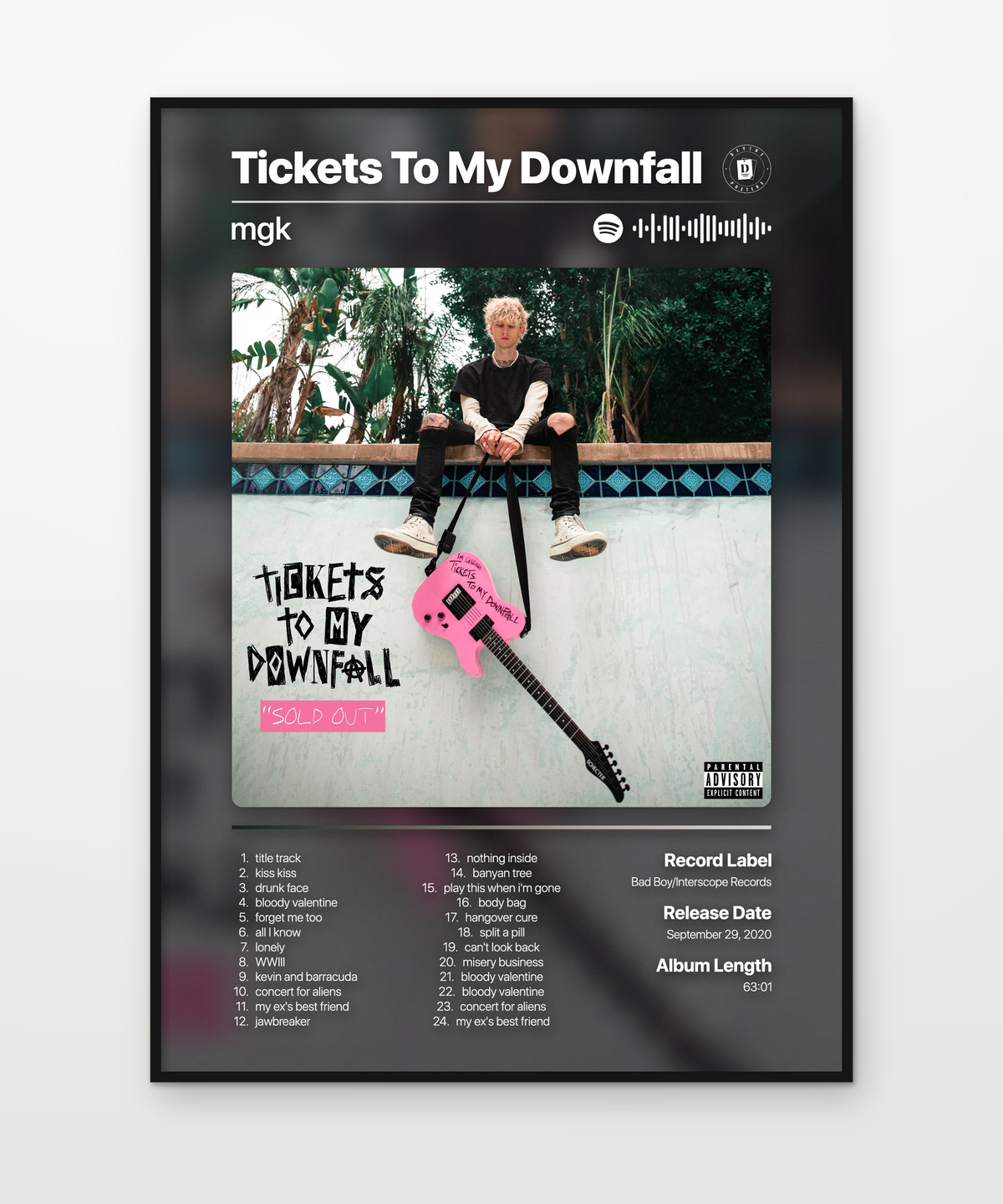 mgk Tickets To My Downfall 2020